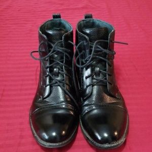 Mens Leather high top dress shoes